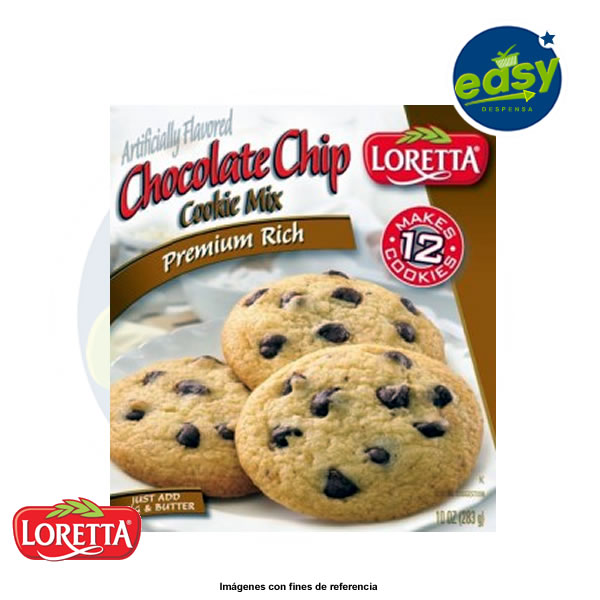 Harina Para Cookie Mix De Chocolate Chip Loretta - Caja 283 G