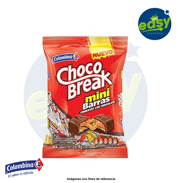 Choco Break Mini Barras De Caramelo De Maní Cubiertas de Chocolate - Paquete (12 Unidades)